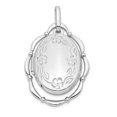 thumbnail image 1 of Sterling Silver Rhodium-Plated 21X16Mm Floral Oval Locket, 1 of 4