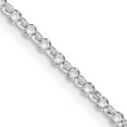 thumbnail image 1 of Sterling Silver Rhodium-Plated 2mm Rolo Chain (24 X 2) Made In Italy qfc1r-24, 1 of 5