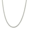 thumbnail image 1 of Sterling Silver Rhodium Plated 4.75mm Half Round Belcher Bracelet - 8.2 Grams - 7 Inch, 1 of 2