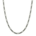 thumbnail image 1 of Sterling Silver Rhodium Plated 5.25mm Figaro Chain Necklace - 27.1 Grams - 24 Inch, 1 of 2