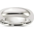 thumbnail image 1 of Sterling Silver Rhodium-Plated 6mm Comfort Fit Band (Size 10.5) Made In United States qcf060rh-10.5, 1 of 5