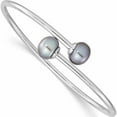 thumbnail image 1 of Sterling Silver Rhodium-Plated 9-10mm Grey Button Fwc Pearl Bracelet Made In China -Jewelry By Sweet Pea, 1 of 5