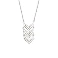 thumbnail image 1 of 925 Sterling Silver Rhodium Plated Adjustable Chevron Necklace Cable Chain Lobster Lock Clasp 18 Inch Chain Necklace for, 1 of 2