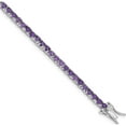 thumbnail image 1 of Sterling Silver Rhodium-Plated Amethyst Bracelet (7 X 5) Made In China qx133am, 1 of 5