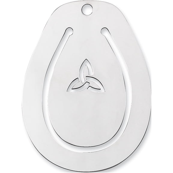 Sterling Silver Rhodium-Plated Blank Version Book Mark Designer Jewelry by Sweet Pea