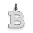 thumbnail image 1 of Sterling Silver Rhodium-Plated Block Letter B Initial Charm (16 X 10) Made In United States qc5093b, 1 of 2