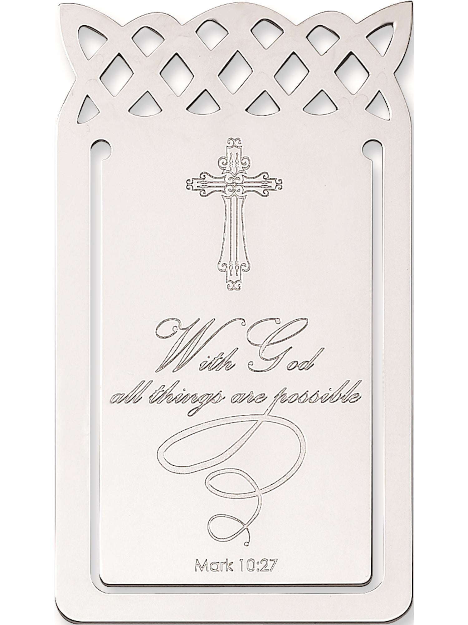 Sterling Silver Rhodium-Plated Book Mark Designer Jewelry by Sweet Pea