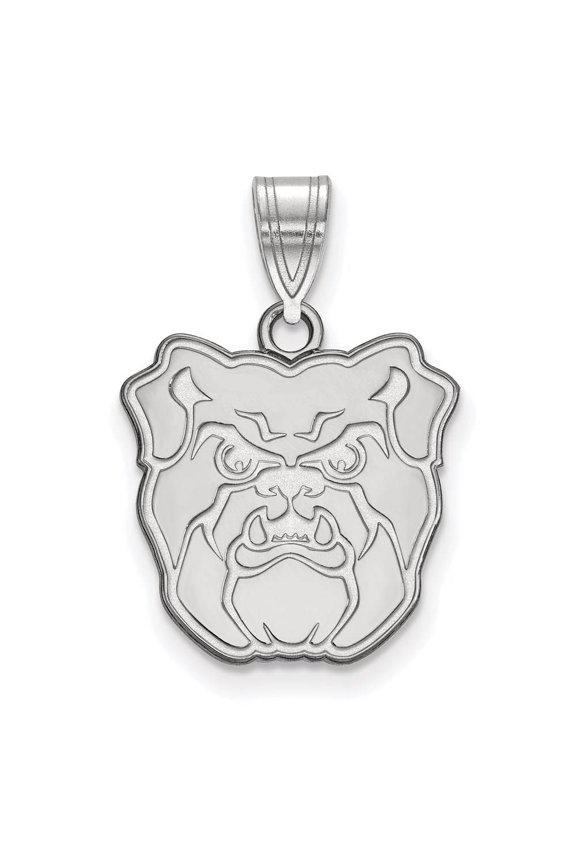 Sterling Silver Rhodium Plated Butler University Medium Pendant