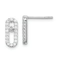 thumbnail image 1 of Sterling Silver Rhodium Plated CZ Earrings, 1 of 1