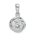 thumbnail image 1 of Sterling Silver Rhodium Plated CZ Pendant, 1 of 2
