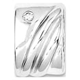 thumbnail image 1 of Sterling Silver Rhodium Plated CZ Reversible Pendant Slide, 1 of 1
