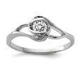 thumbnail image 1 of 925 Sterling Silver Rhodium Plated Cubic Zirconia Ring Size 8-Ring for Women, 1 of 2