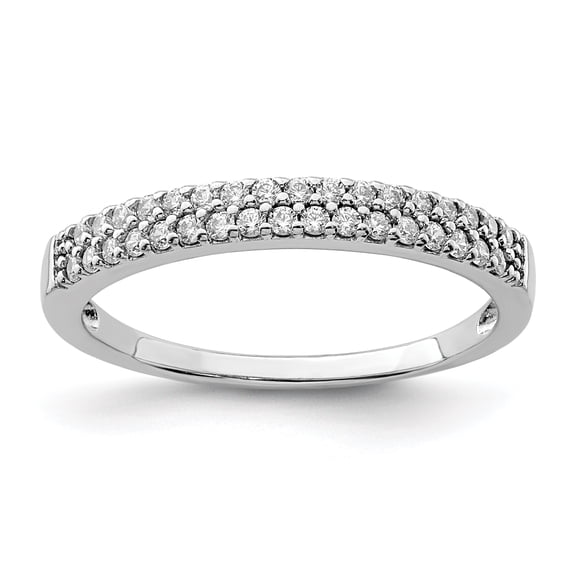 Sterling Silver Rhodium-Plated CZ Ring QR6926