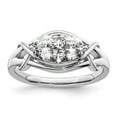 thumbnail image 1 of Sterling Silver Rhodium-Plated CZ Ring - Size 8, 1 of 1