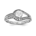 thumbnail image 1 of Sterling Silver Rhodium Plated CZ Ring QR4263, 1 of 2