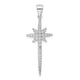 thumbnail image 1 of Sterling Silver Rhodium-Plated CZ Star Pendant, 1 of 1