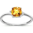 thumbnail image 1 of Sterling Silver Rhodium-Plated Citrine And Diamond Ringsize 7 (Width 1.4) - Jbsp, 1 of 5