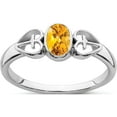 thumbnail image 1 of Sterling Silver Rhodium-Plated Citrine Ringsize 6 (Width 1.6 To 6.8) - Jbsp, 1 of 5