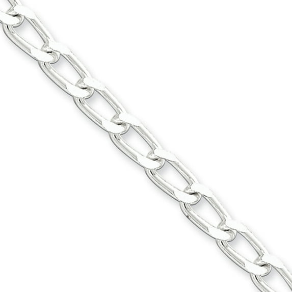 Sterling Silver Rhodium Plated Clear CZ and Square Blue CZ Pendant