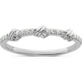 thumbnail image 1 of Sterling Silver Rhodium-Plated Clear Cz Knot Ringsize 8 - Jbsp, 1 of 5