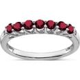 thumbnail image 1 of Sterling Silver Rhodium-Plated Created Ruby And Diamond Ringsize 8 (Width 1.8 To 2.5) - Jbsp, 1 of 5