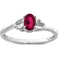 thumbnail image 1 of Sterling Silver Rhodium-Plated Created Ruby Ring (Size 6) Made In China qbr15jul-6, 1 of 5