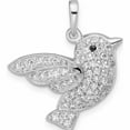 thumbnail image 1 of Sterling Silver Rhodium-Plated Cz Bird Pendant (23.82 X 19.15) Made In Thailand -Jewelry By Sweet Pea, 1 of 7