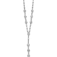 thumbnail image 1 of Sterling Silver Rhodium-Plated Cz Drop Dangle 18In W/2In Ext. Necklace (Width 1.6) (Length 20) - Jbsp, 1 of 5