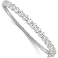 thumbnail image 1 of Sterling Silver Rhodium-Plated Cz Hinged Bangle Made In Indonesia qb1071, 1 of 5