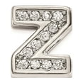 thumbnail image 1 of Sterling Silver Rhodium-Plated Cz Letter Z Initial Slide Charm Made In Thailand qc9010z, 1 of 1
