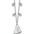 thumbnail image 1 of Sterling Silver Rhodium-Plated Cz Love Heart With 2In Ext Necklace (18 X 13.82) Made In China qg5162-16, 1 of 5