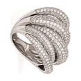thumbnail image 1 of Sterling Silver Rhodium Plated Cz Ring (Size 7) Made In China qr5969-7, 1 of 1