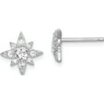 thumbnail image 1 of Sterling Silver Rhodium-Plated Cz Star Post Earrings (10 X 10) Made In China qe14886, 1 of 5