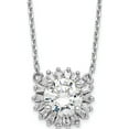thumbnail image 1 of Sterling Silver Rhodium-Plated Cz With 2In Ext. Fancy Necklace (16 X 1.02) Made In China qg4334-16, 1 of 5