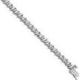 thumbnail image 1 of Sterling Silver Rhodium-Plated Diam. Fancy Bracelet (7 X 6) Made In India qdx1129, 1 of 5