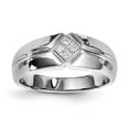 thumbnail image 1 of Sterling Silver Rhodium Plated Diam. Men's Ring QR5112, 1 of 5