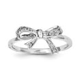 thumbnail image 1 of Sterling Silver Rhodium Plated Diamond Bow Ring QR5709, 1 of 4