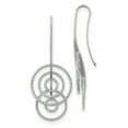 thumbnail image 1 of Sterling Silver Rhodium Plated Diamond-Cut Circles Dangle Earrings, 1 of 1
