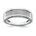 thumbnail image 1 of Sterling Silver Rhodium Plated Diamond Ladies Band QR4809, 1 of 5