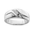 thumbnail image 1 of Sterling Silver Rhodium Plated Diamond Men's Ring (Size 11) Made In India qr5079-11, 1 of 1
