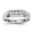 thumbnail image 1 of Sterling Silver Rhodium Plated Diamond Men's Ring, 1 of 1