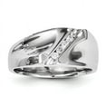 thumbnail image 1 of Sterling Silver Rhodium Plated Diamond Men's Ring, 1 of 1