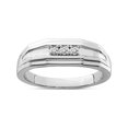 thumbnail image 1 of Sterling Silver Rhodium Plated Diamond Men's Ring, 1 of 1