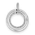 thumbnail image 1 of Sterling Silver Rhodium Plated Diamond Pendant (26 X 21) Made In India qp3355, 1 of 3