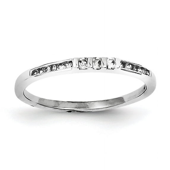 Sterling Silver Rhodium Plated Diamond Ring QR4794