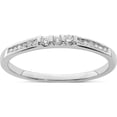 thumbnail image 1 of Sterling Silver Rhodium Plated Diamond Ring (Size 6) Made In India qr4794-6, 1 of 6
