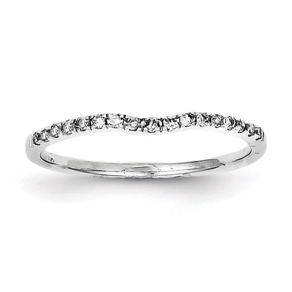 Sterling Silver Rhodium Plated Diamond Wrap Ring QR4789