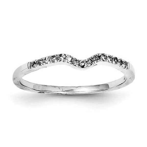 Sterling Silver Rhodium Plated Diamond Wrap Ring QR4790