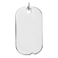 thumbnail image 1 of Sterling Silver Rhodium-Plated Engraveable Dog Tag Disc Charm (38 X 19) Made In United States qm443/27, 1 of 2