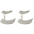 thumbnail image 1 of Sterling Silver Rhodium Plated Fancy Cubic Zirconia Earrings Jackets, 1 of 2
